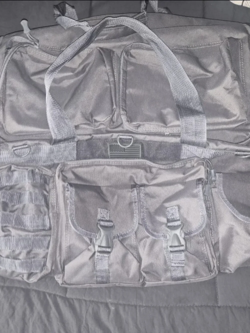 EastWest USA Adjustable A-10 DUFFLE Bug Out Tactical Military Range Bag GRAY